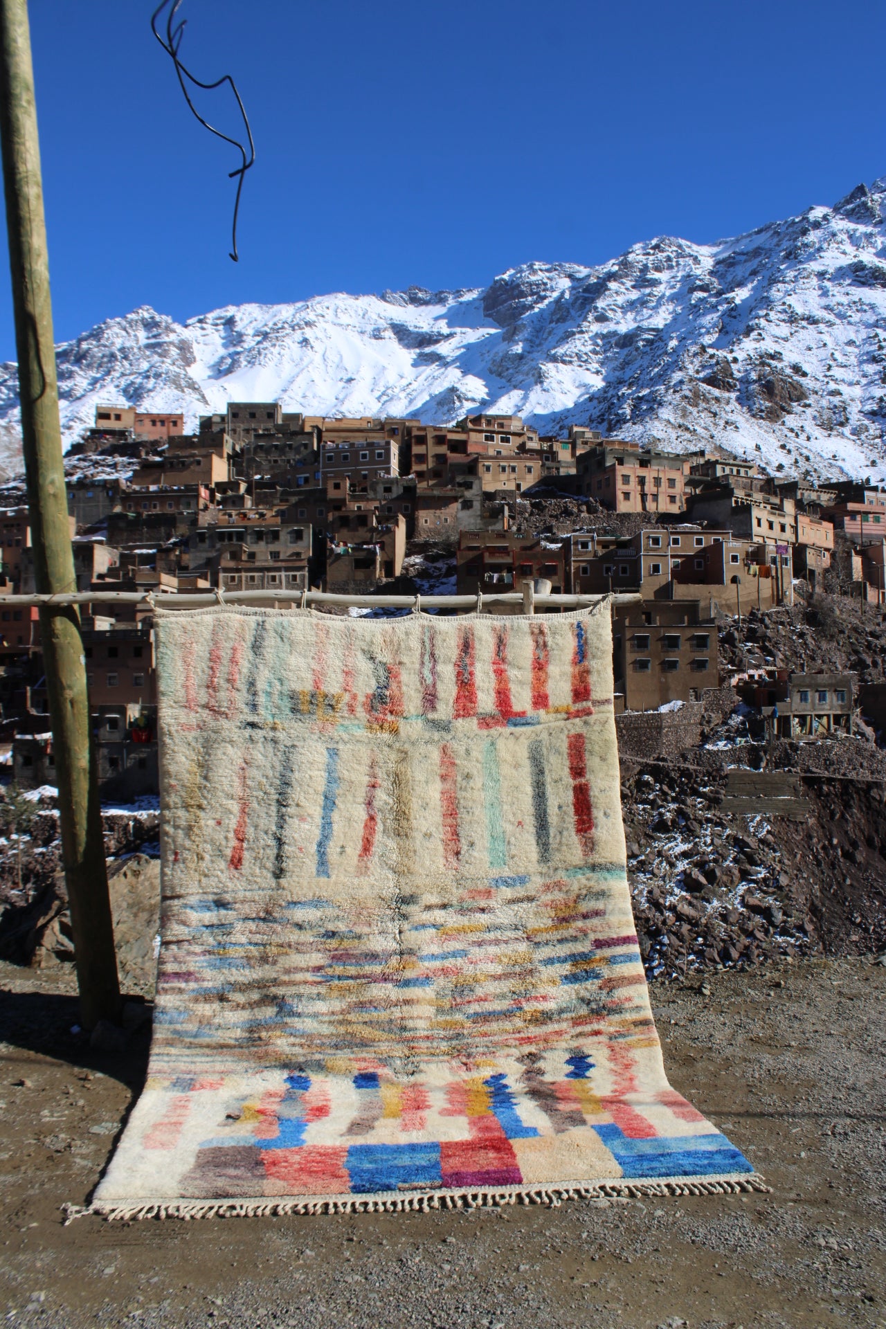 Beni Ourain Moroccan Rug – Handmade Berber Wool Rug 10.8 x 7.3 ft | Vintage Abstract Design