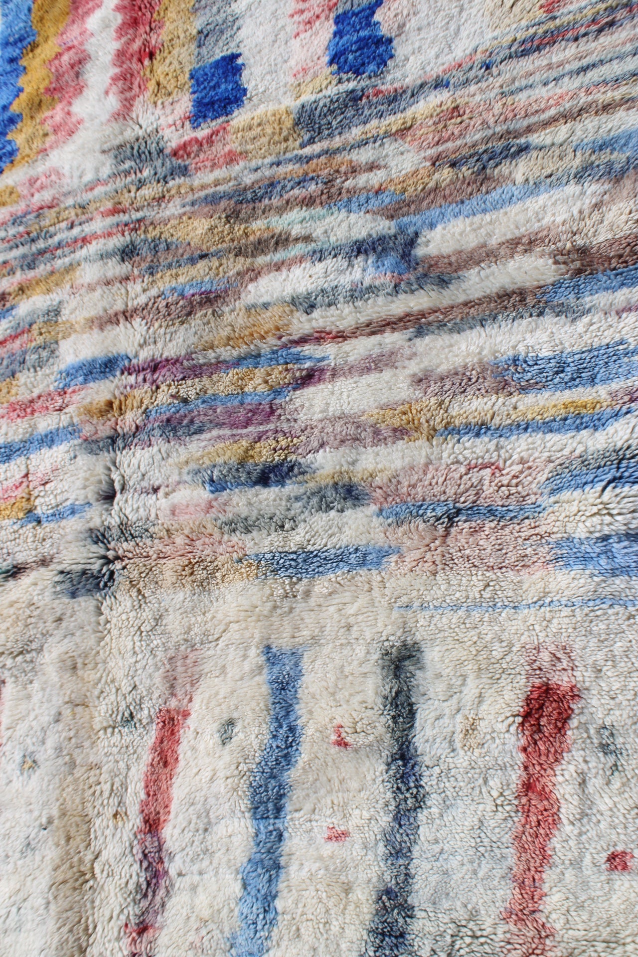 Beni Ourain Moroccan Rug – Handmade Berber Wool Rug 10.8 x 7.3 ft | Vintage Abstract Design