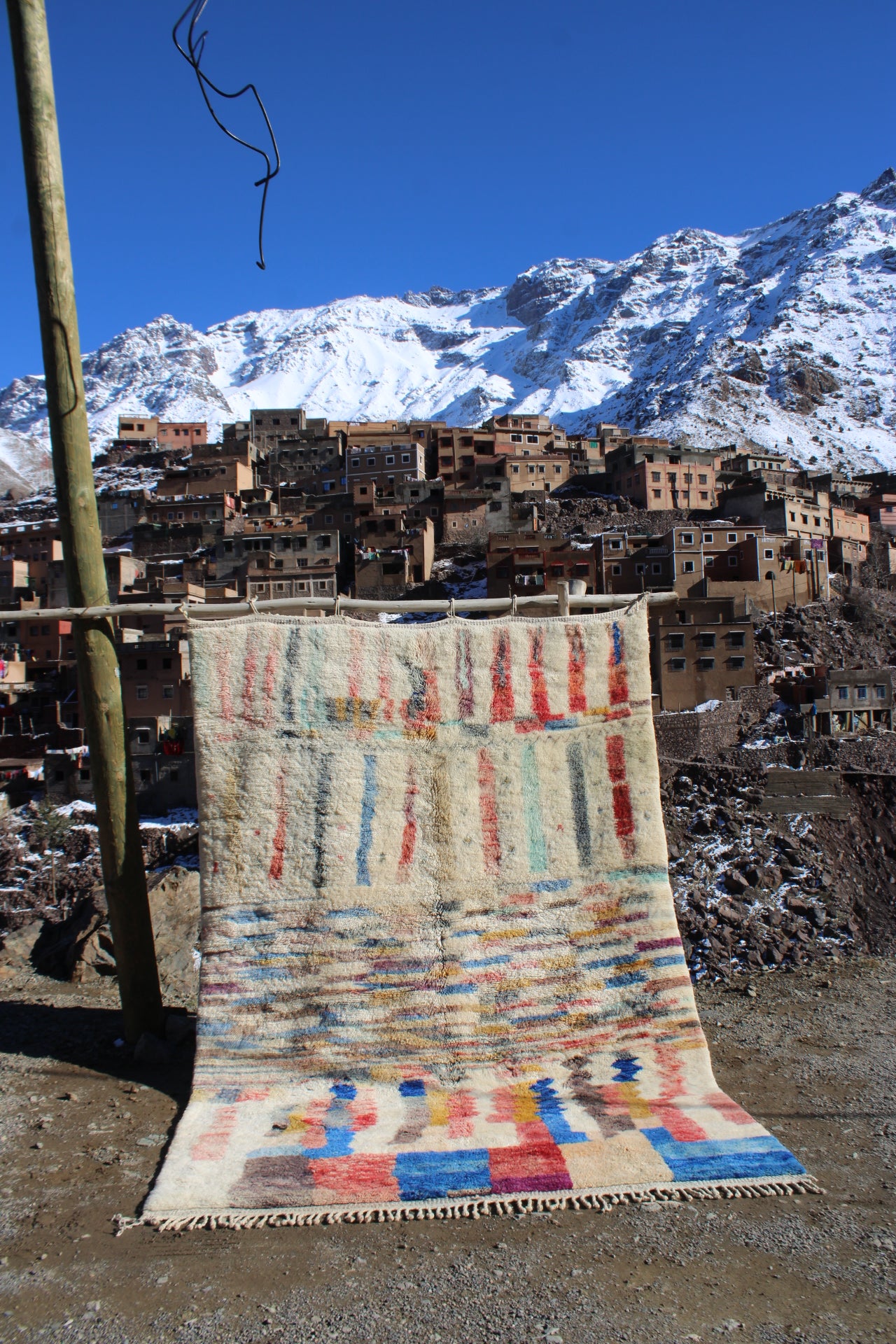 Beni Ourain Moroccan Rug – Handmade Berber Wool Rug 10.8 x 7.3 ft | Vintage Abstract Design