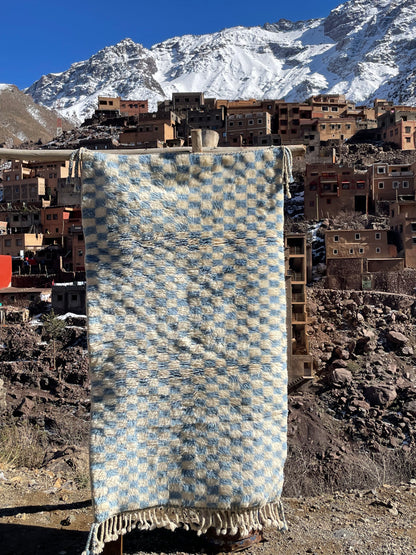 Beni Ourain Rug N1 – 3.7 x 6.3 ft Handmade Moroccan Wool Rug
(Metric reference: approx. 1.14 x 1.93 m)